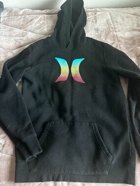 Hurley Boys Black Hooded sweat shirt size xl
